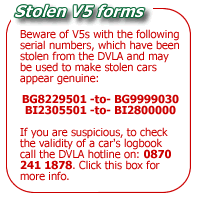 Warning: stolen V5 forms. Click for more info